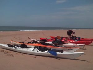 kayak sur la plage