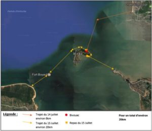 carte trajet kayak chatelaillon ile d'aix fort boyard fouras